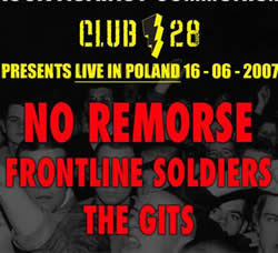 No remorse, a koncert plakátja