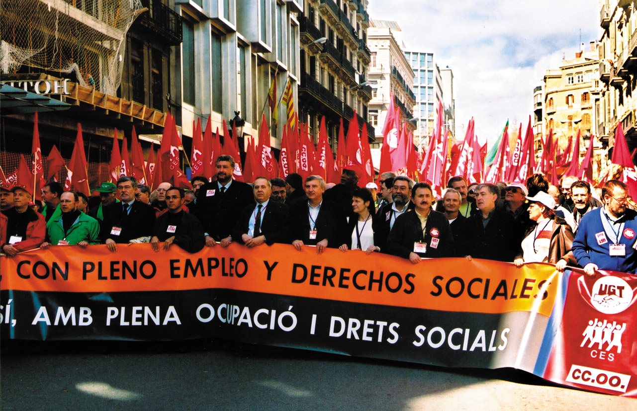 02 baloldali tüntetés Barcelonában