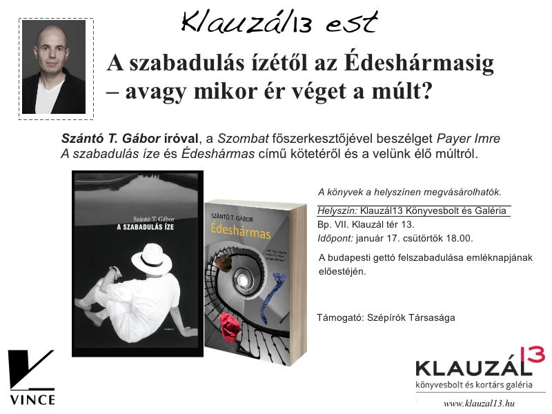 Klauzál13 est Szántó T. Gábor könyvbemutatója