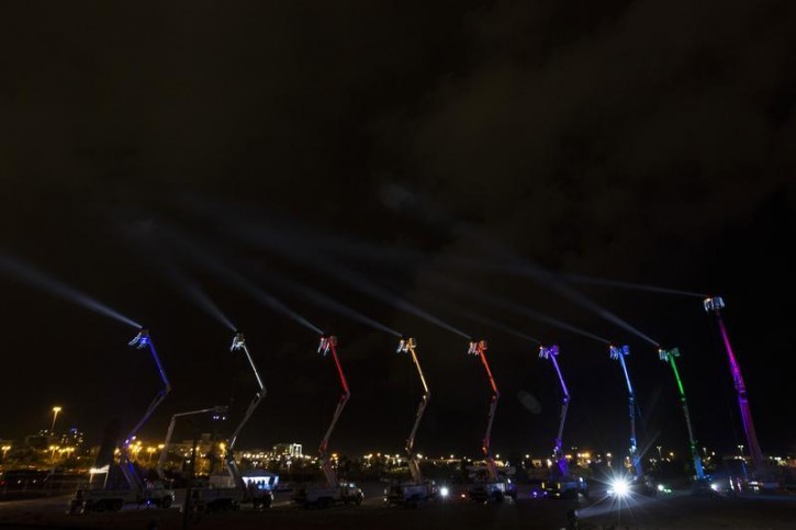 Hanukkia Tel Aviv, 2013. fotó Reuters Nie Elias