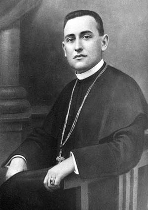 Mindszenty József katolikus pap, esztergomi érsek, bÃboros, Magyarország hercegprÃmása 1892. március 29-én született Csehimindszenten. Meghalt 1975. május 6-án Bécsben. A képen: Mindszenty József püspökké szentelése alkalmából készült portréja. MTI Fotó: Reprodukció