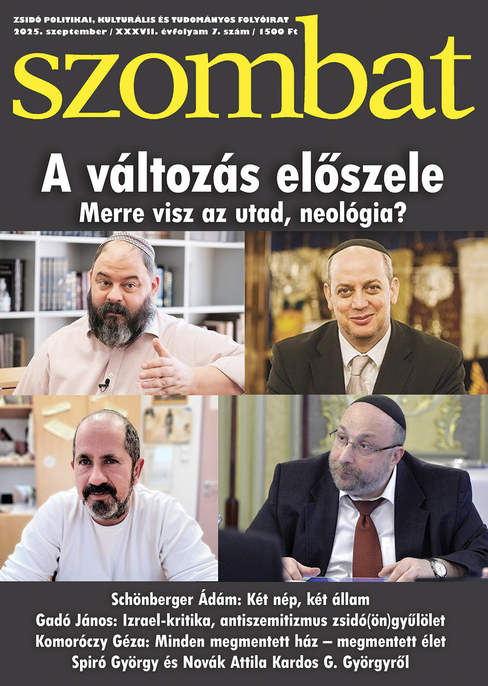 Megjelent a Szombat szeptemberi száma!